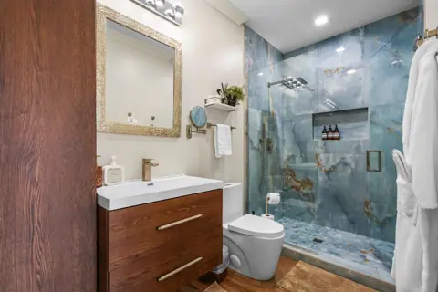 Marble shower bathroom