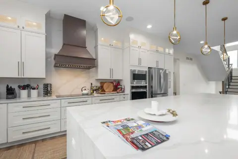 Kitchen with copper hood