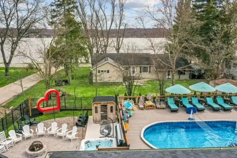 Pool terrace from above